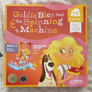 Goldie Blox Spinning Machine Build Engineer STEM Toy for Girls Age 4 5 6 7 8 9